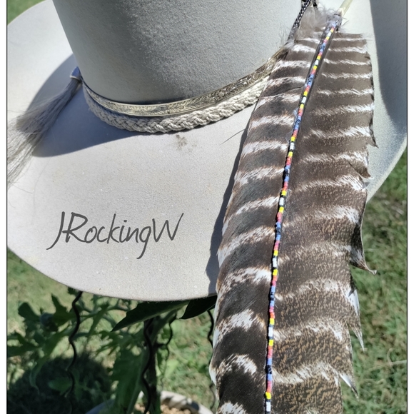 Hand Crafted Accessories Jrw Custom Beaded Turkey Feather Poshmark